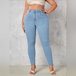 Shein Plus Slant Pockets Skinny Jeans 2X